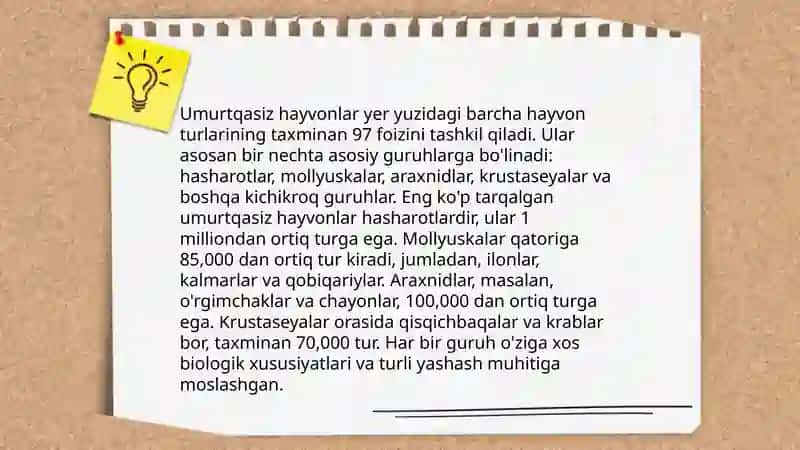 Umurtqasiz hayvonlar zoologiyasi fani maqsadi va vazifalari 3