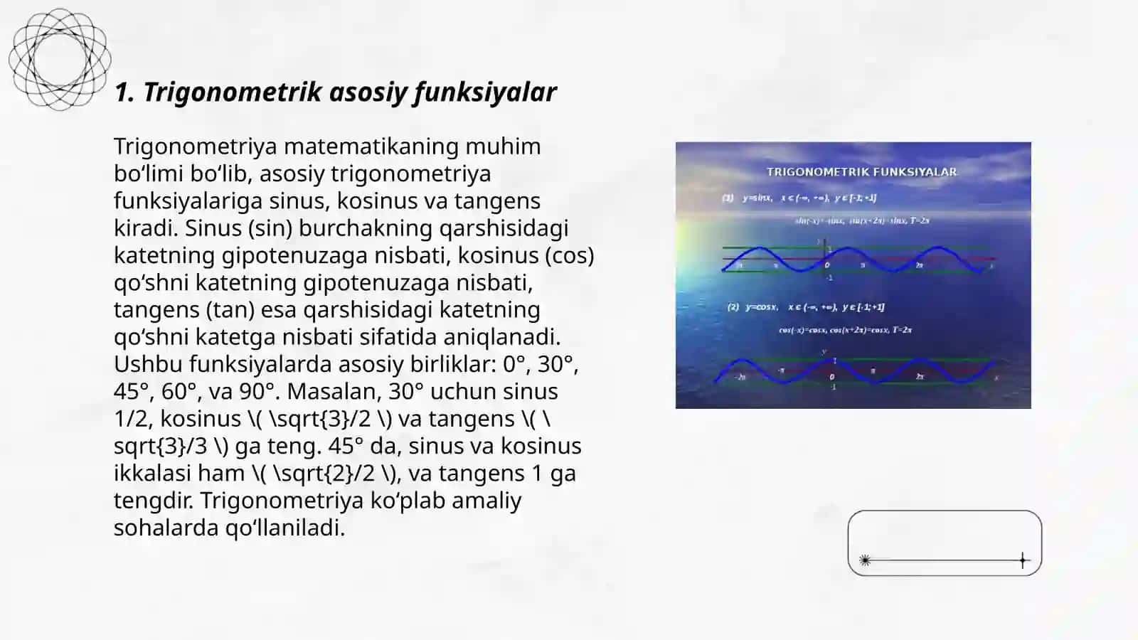 Trigonometrik funksiyalar 3