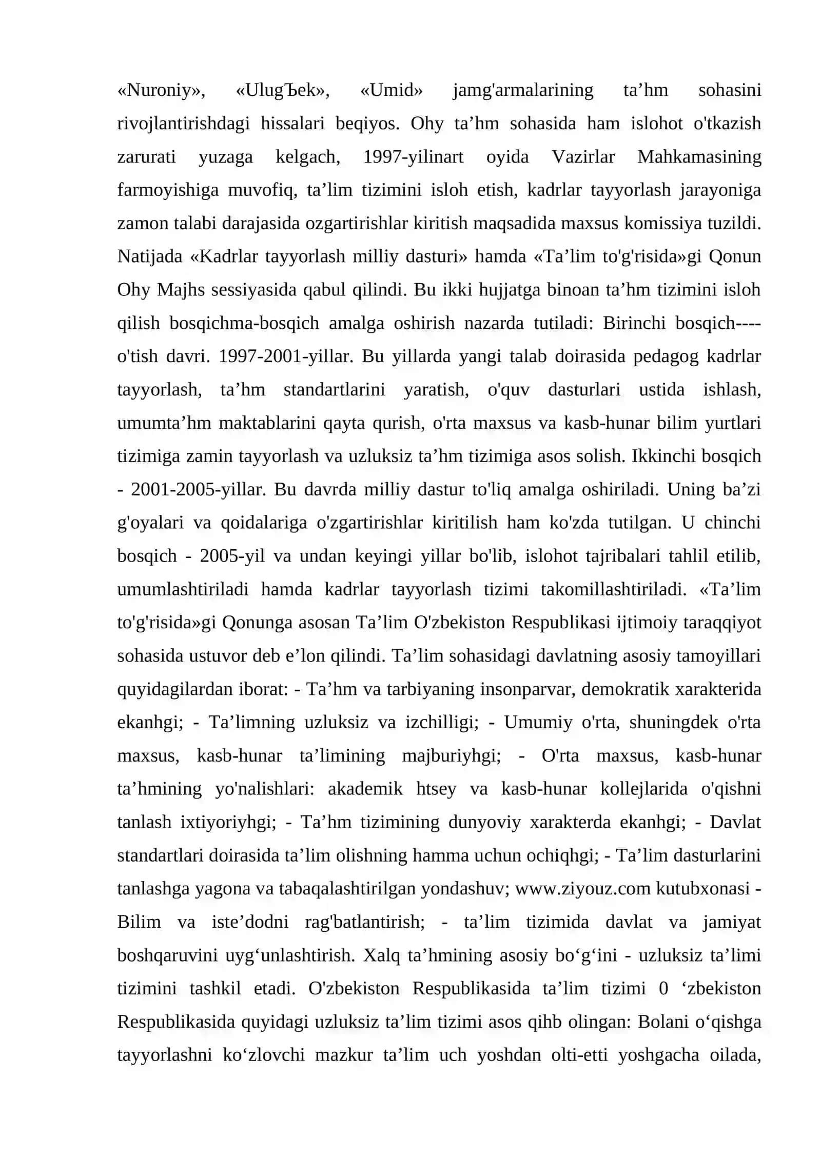 Mustaqil O‘zbekiston ta’lim tizimi 3