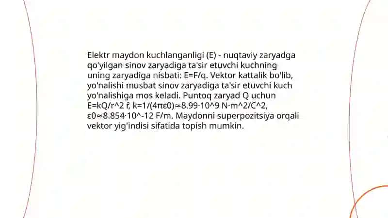 Elektr maydon kuchlanganligi 3