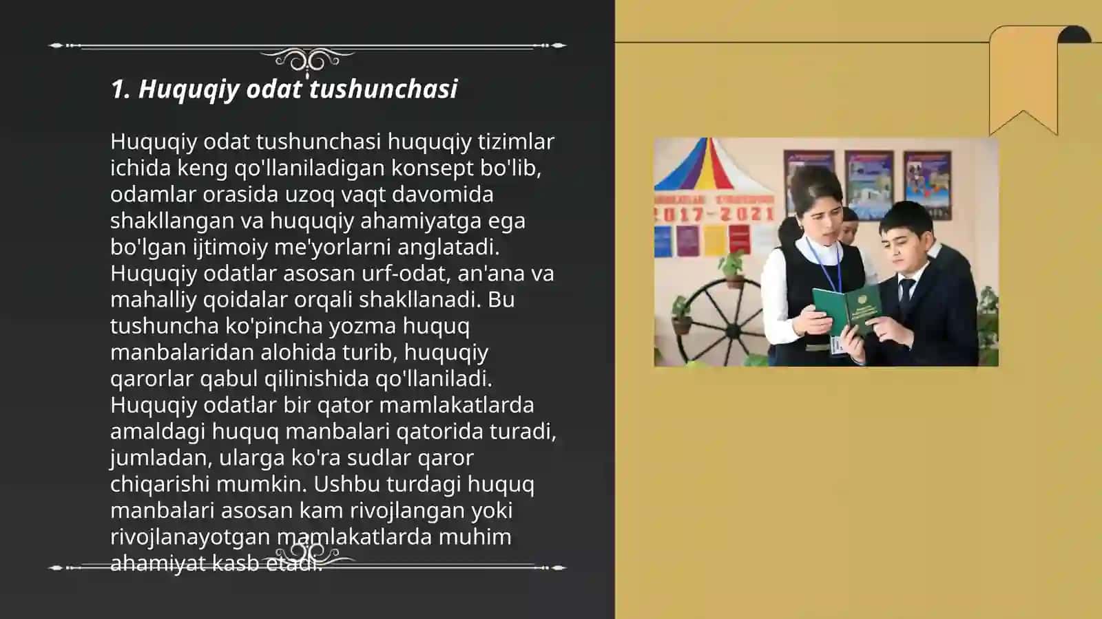 Huquqiy odat va Huquq manbasi 3