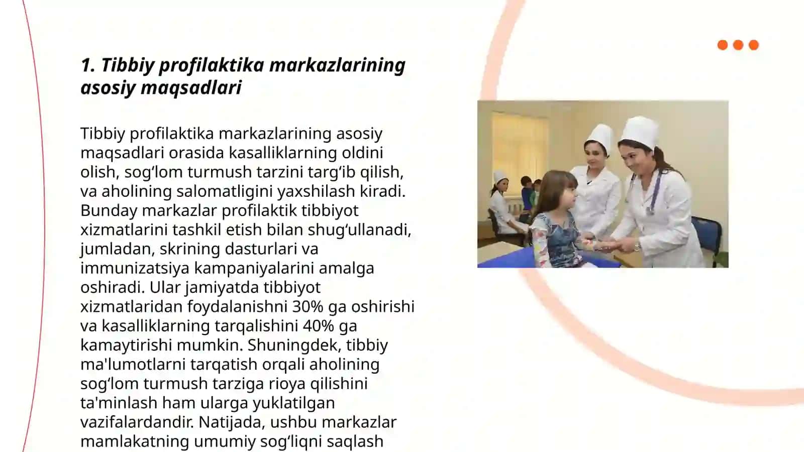 Tibbiy profilaktika markazlari asosiy vazifalari va faoliyati 3
