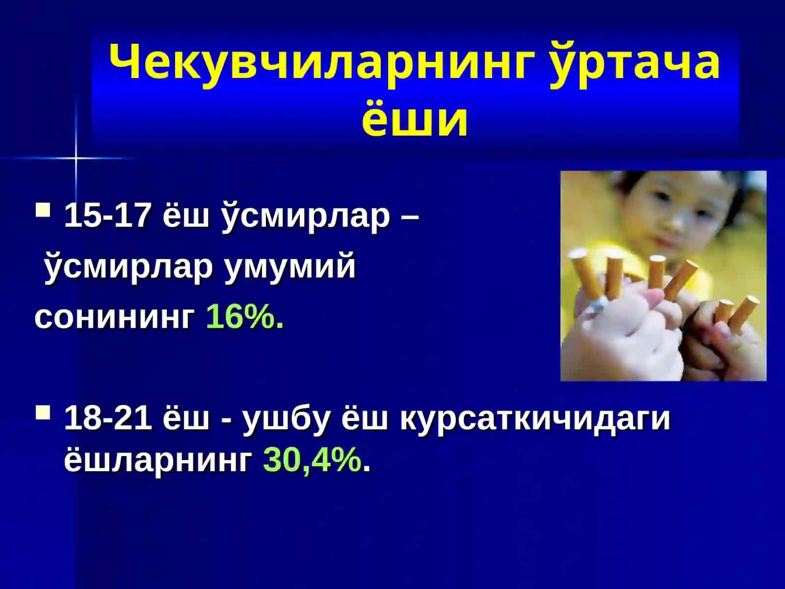 Тамаки чекишнинг таркалиши ва уни олдини олиш 3