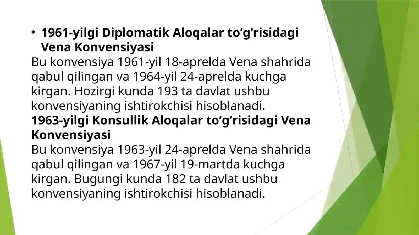 XALQARO KONVENSIYALAR 3