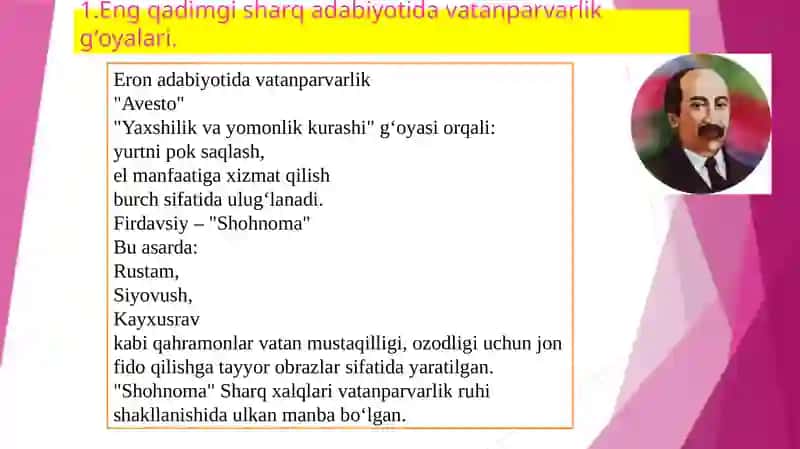 Eng qadimgi sharq adabiyotida vatanparvarlik gʻoyalari 3