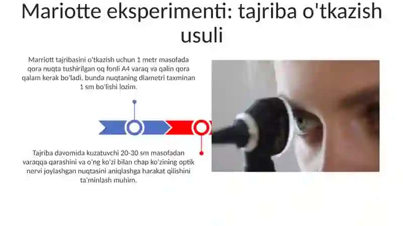 Ko'rish o'tkirligi va ko'r dog'ini aniqlash (mariott tajribasi) 3