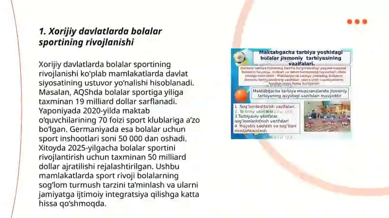 Xorijiy davlatlarda bolalarga jismoniy tarbiya berish tizimining rivojlanishi 3