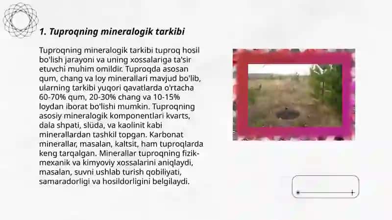 Tuproq va tuproq paydo qiluvchi jinslarning mineralogik tarkibi 3