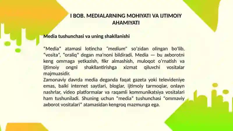 Medialarning tarbiyaviy axamiyati 3