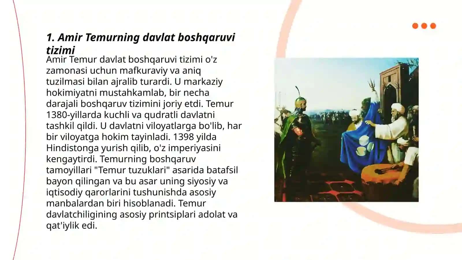 Amir Temurning davlat boshqaruvi tizimi 3