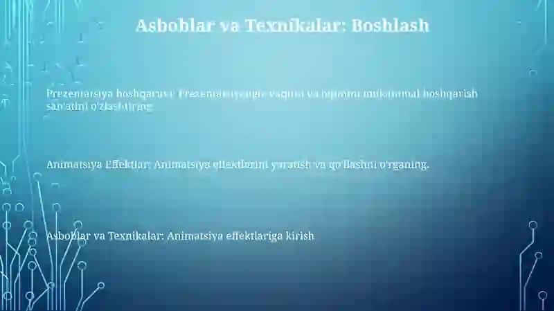 Animatsiya effektlari. Taqdimot namoyishini boshqarish 3