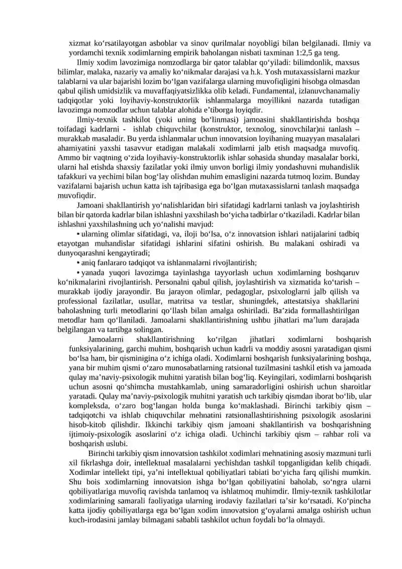 9-Mavzu. Ilmiy-texnik tashkilotlarda xodimlar mexnatini tashki etish 3