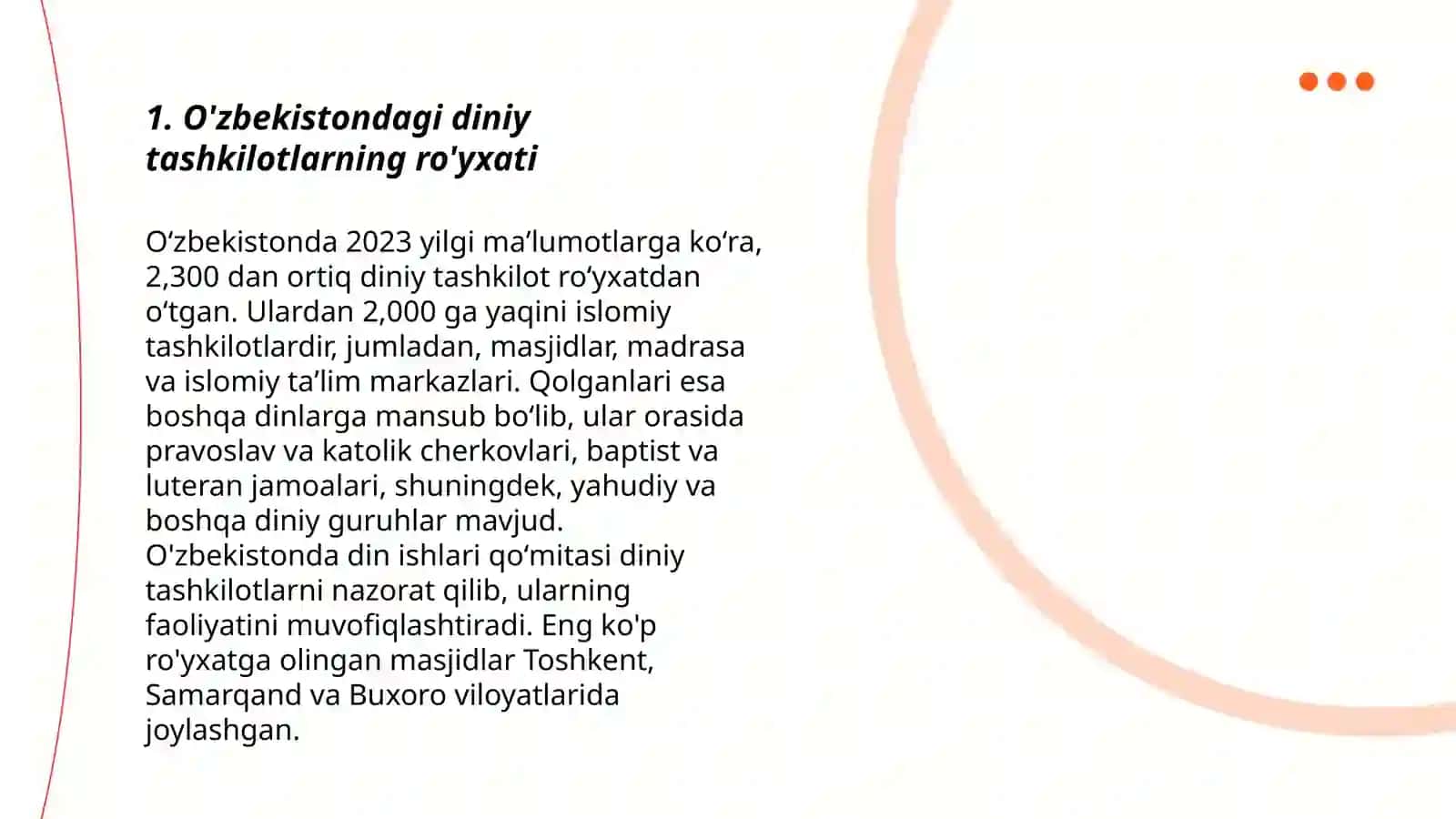 O'zbekistonda faoliyat yurituvchi diniy tashkilotlar 3