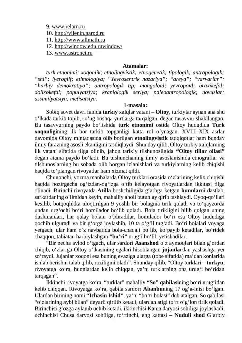Turkiy qabilalarning ilk vatani va “oriylar” muammosi 3