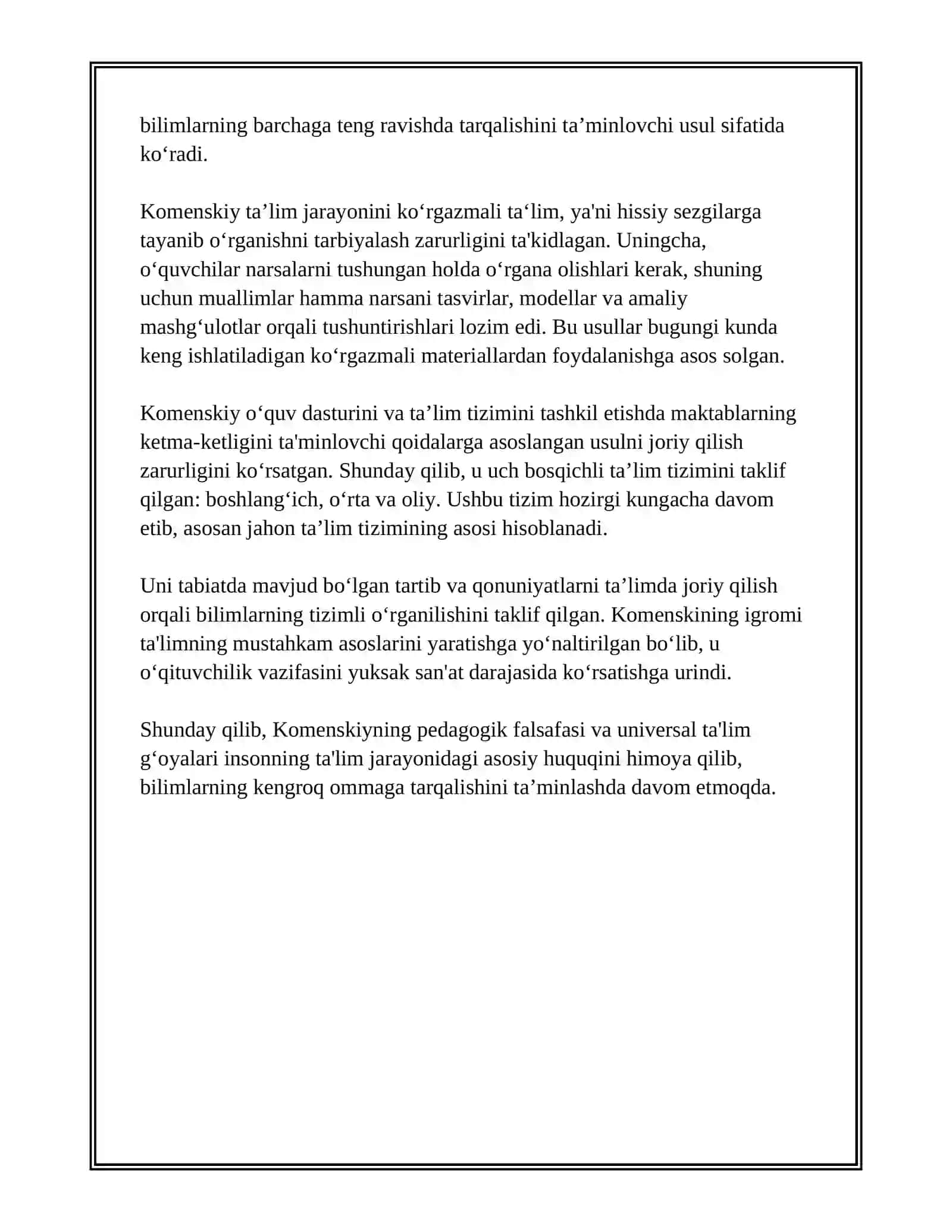 Yan Amos Komenskiyning pedagogik falsafasi va universal ta'lim gʻoyalari 3