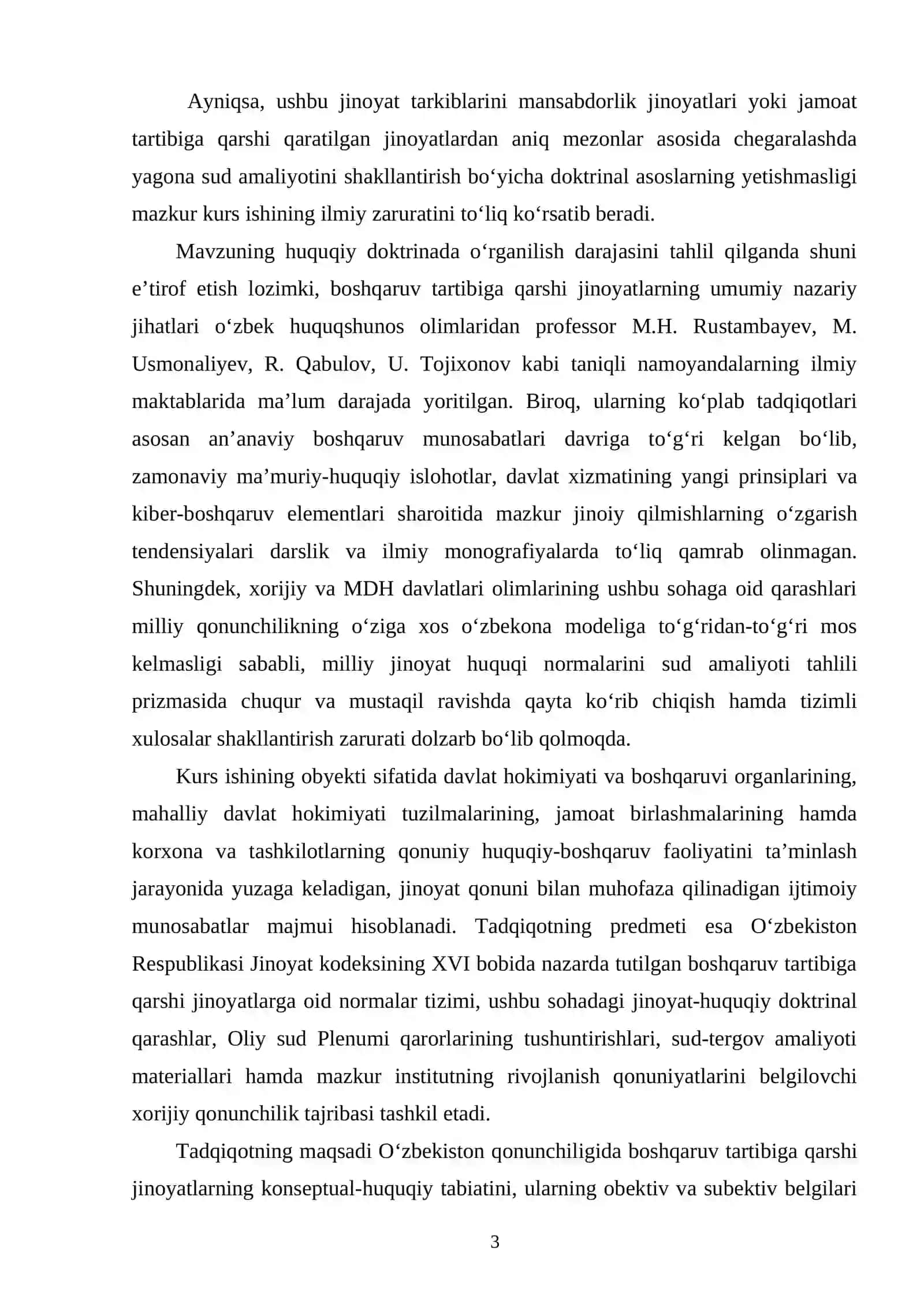 Boshqaruv Tartibiga Qarshi Jinoyatlar 3