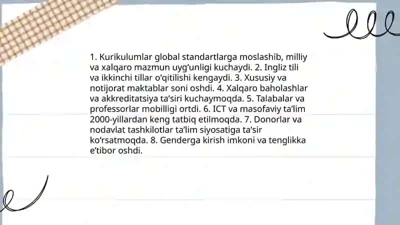 Globalizatsiya va komparativistik pedagogika Yaqin va o'rta sharq mamlakatlari 3