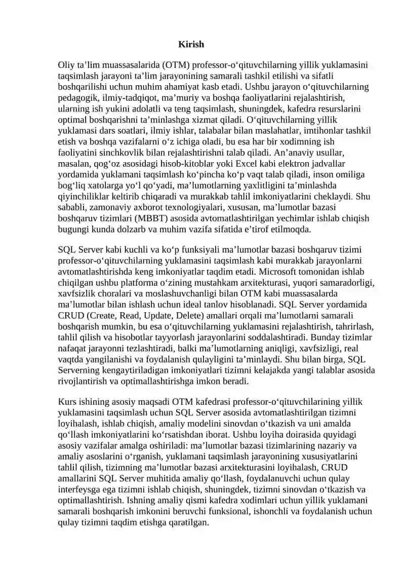 OTM kafedrasi professor-o‘qituvchilarining yillik yuklamasini taqsimlash  tizimi. 3