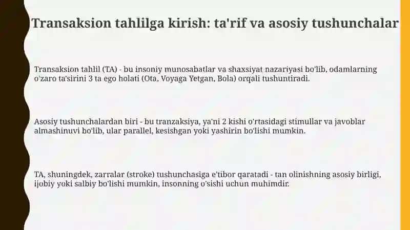 Transaksion tahlil 3