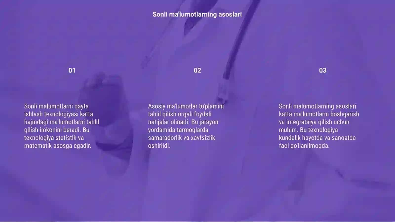 Sonli malumotlarni qayta ishlash texnalogiyasi 3