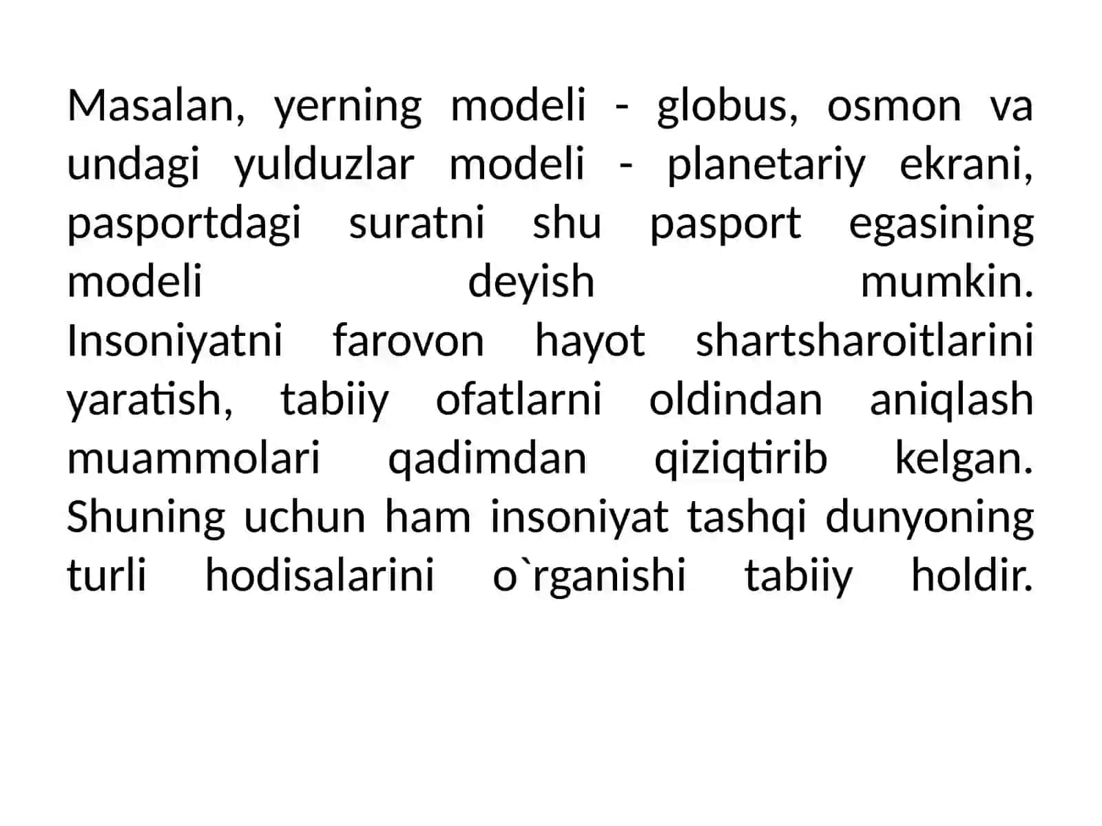 Model va modellashtirish. Asosiy tushunchalar. Modellarni tasniflash 3