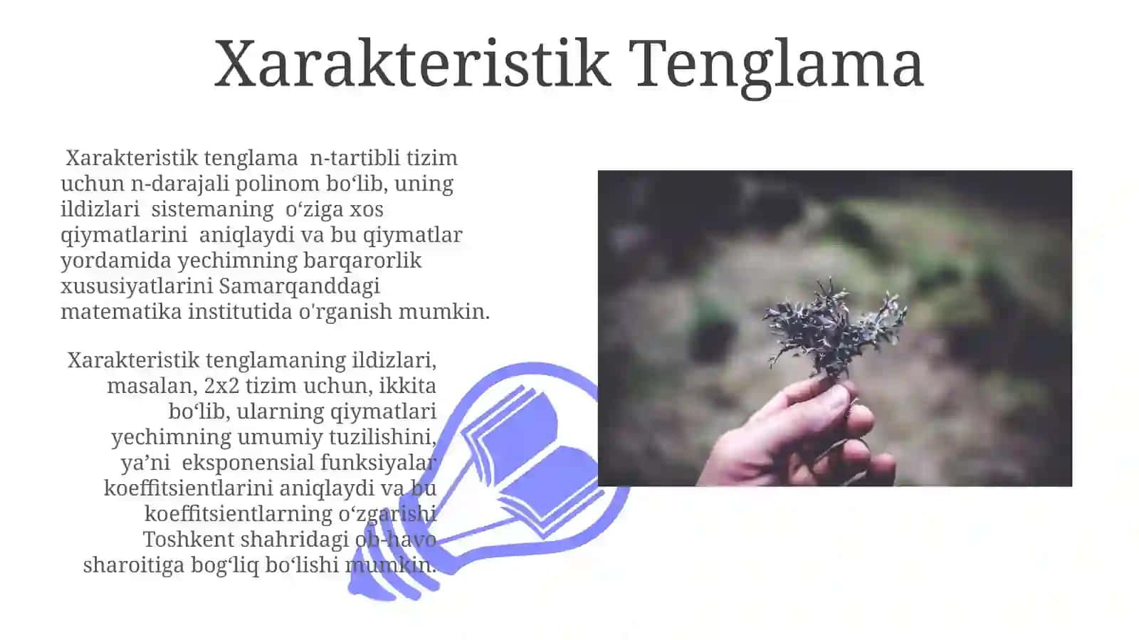 Chiziqli Differensial Tenglamalar Sistemalarining Qo'llanilishi 3