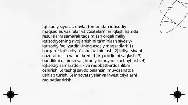 Iqtisodiy siyosatning nazariy asoslari 3