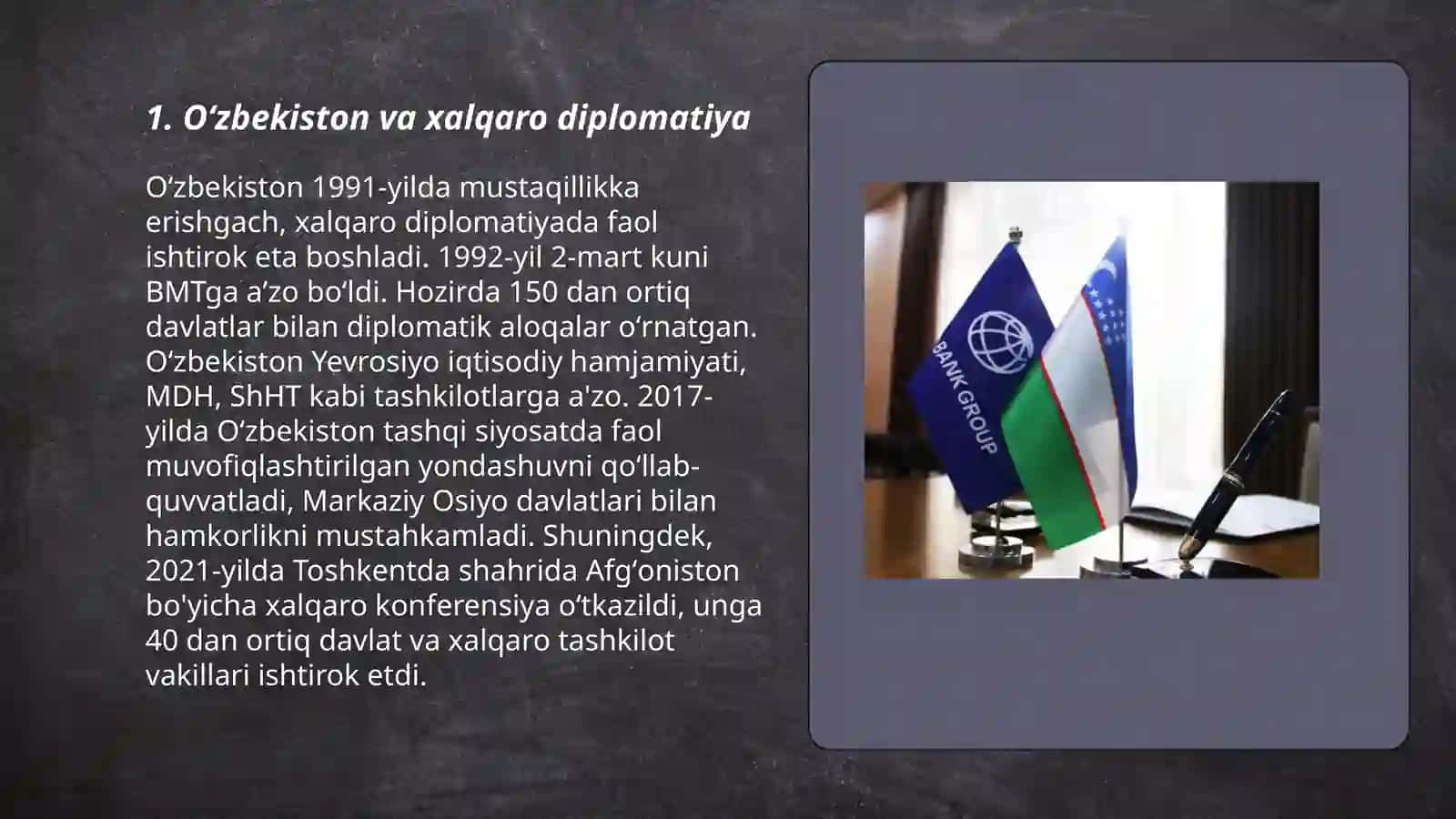 Oʻzbekiston va jahon hamjamiyati 3