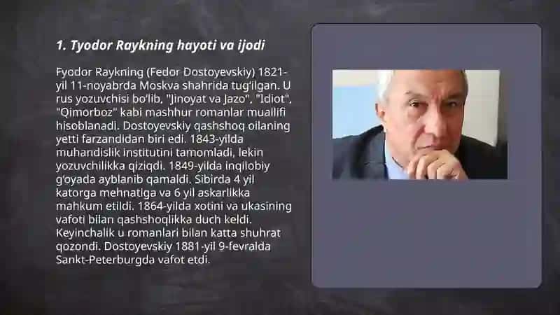 Tyodor Raykning hayoti va ijodi 3