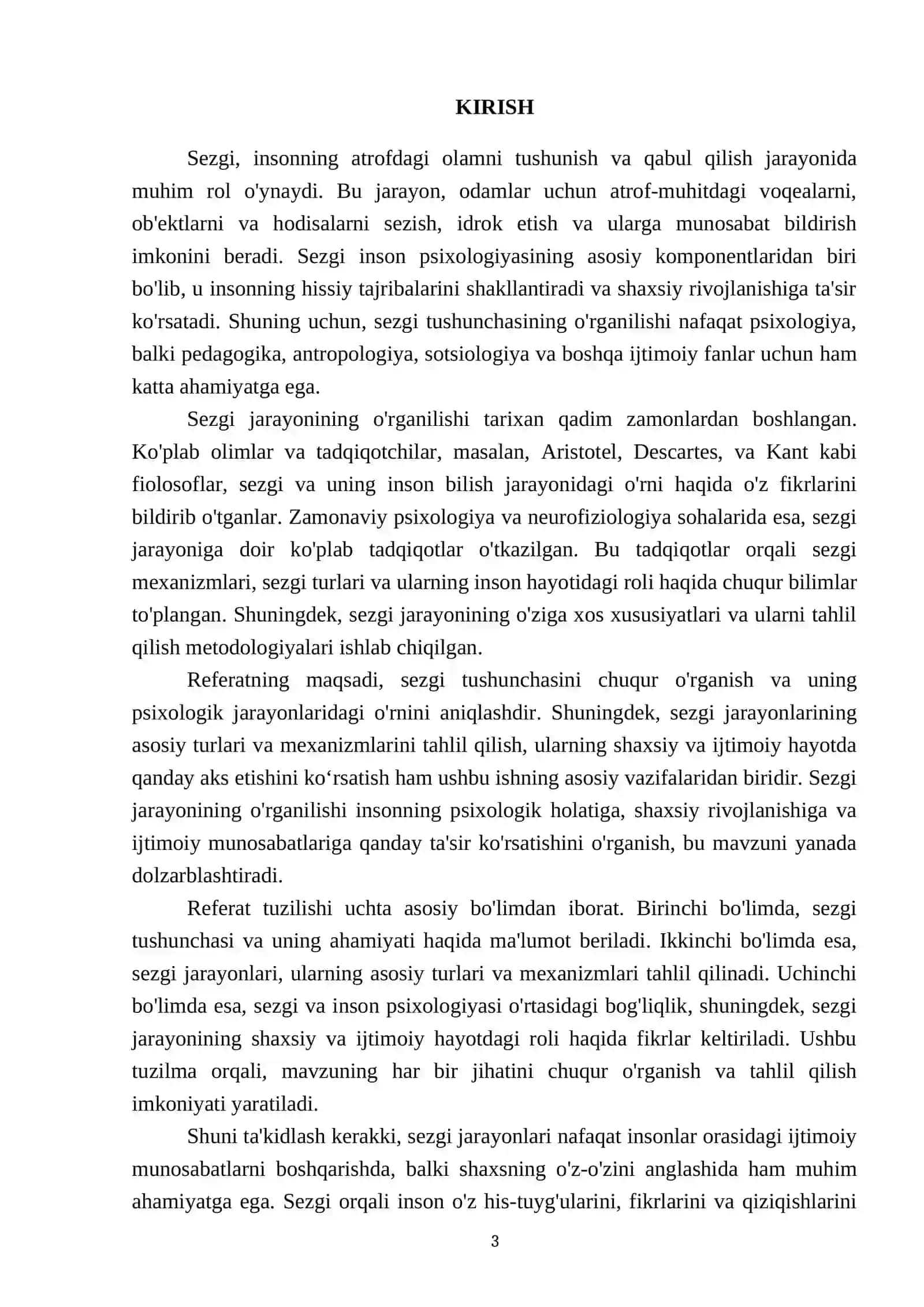 Sodda psixik jarayonlar:sezgi 3