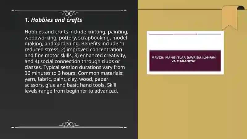 Hobby and Crafts 3