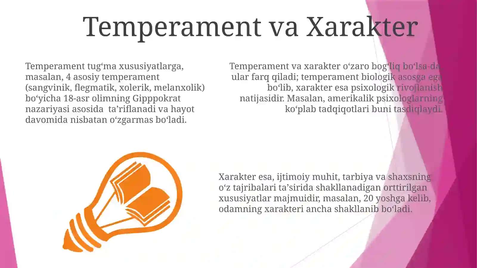 Shaxsiyatning Psixologik O'rganish Nazariyalari 3