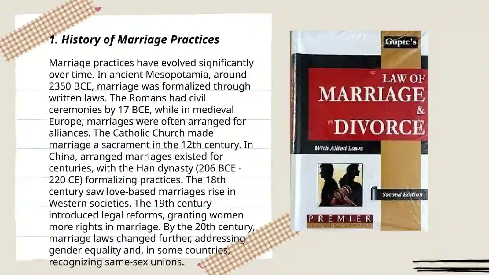 Marriage and Divorce 3