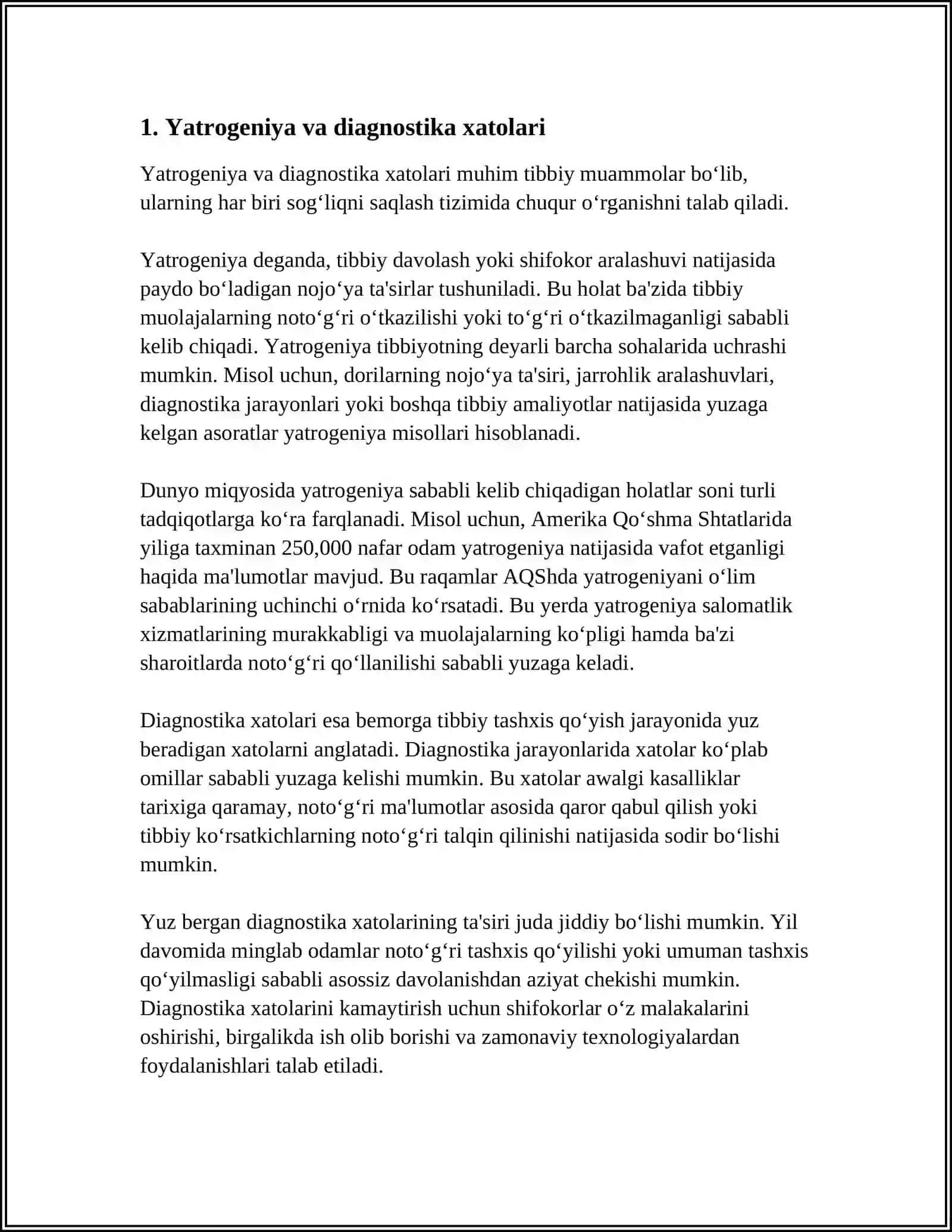 HOZIRGI ZAMON TIBBIYOTIDA YATROGENIYA MUAMMOLARI 3
