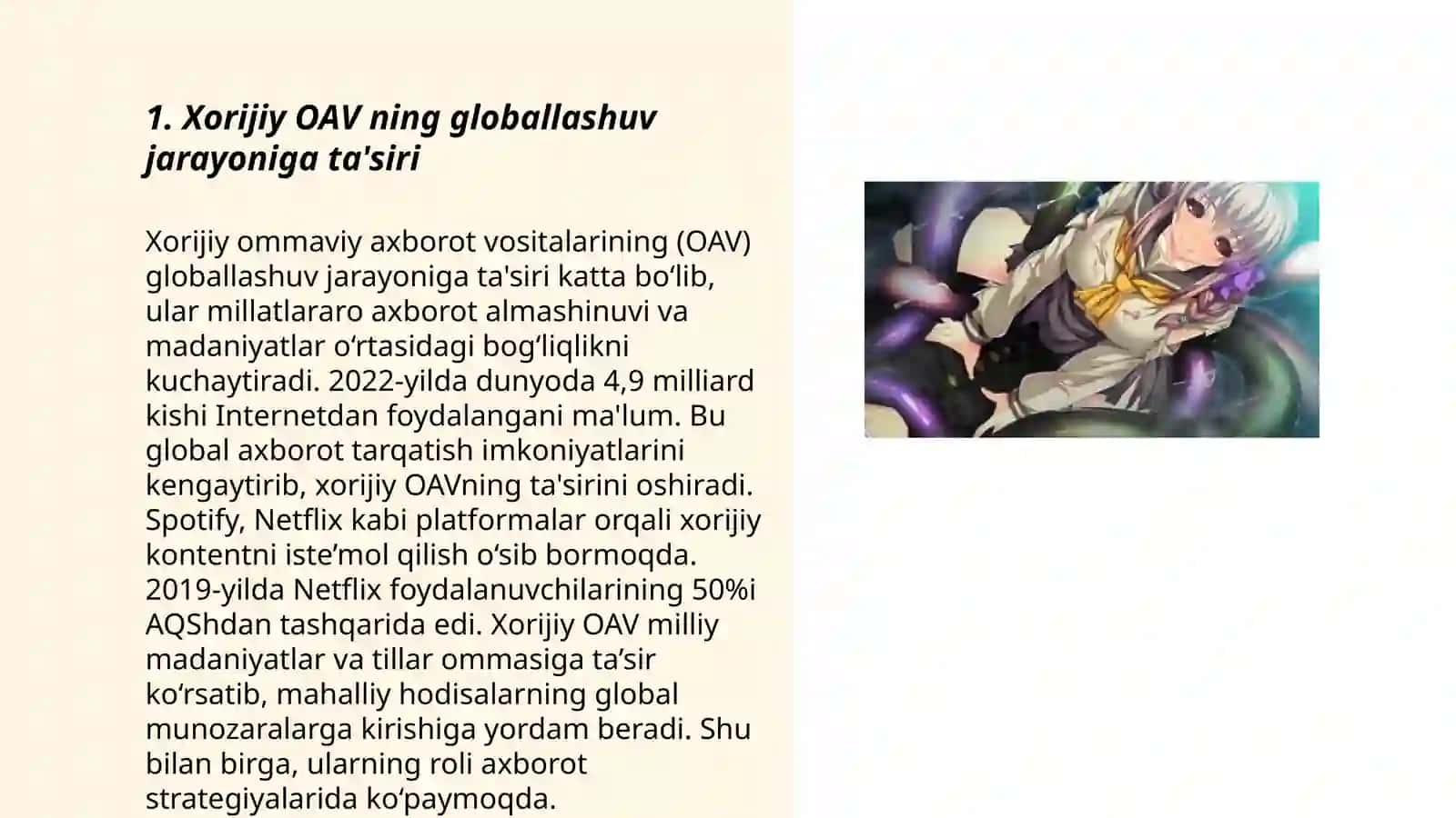 Xorijiy OAV ning media makonidagi o'rni 3