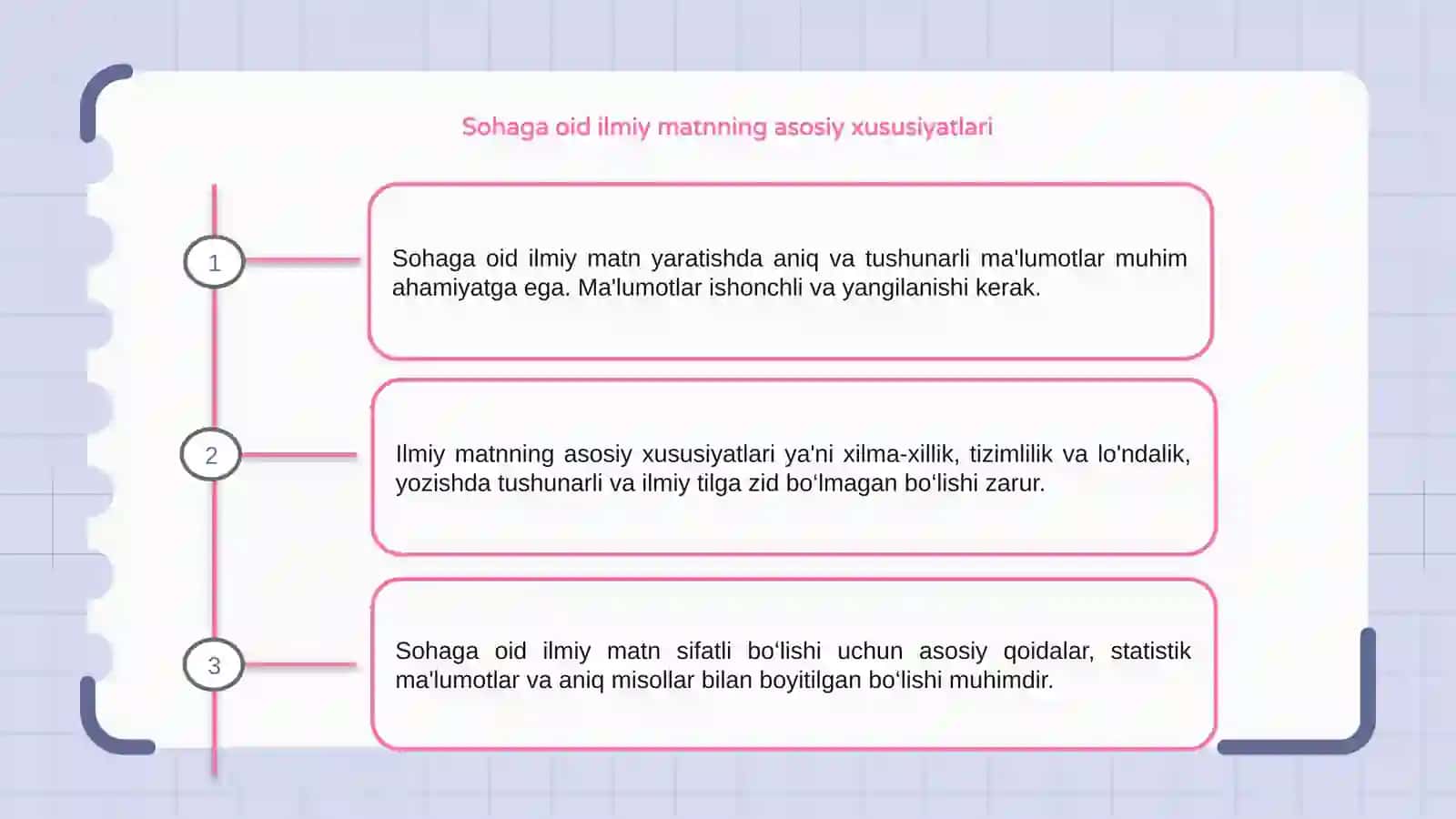 Sohaga oid ilmiy matn yaratishning oʻziga xos xususiyatlari 3