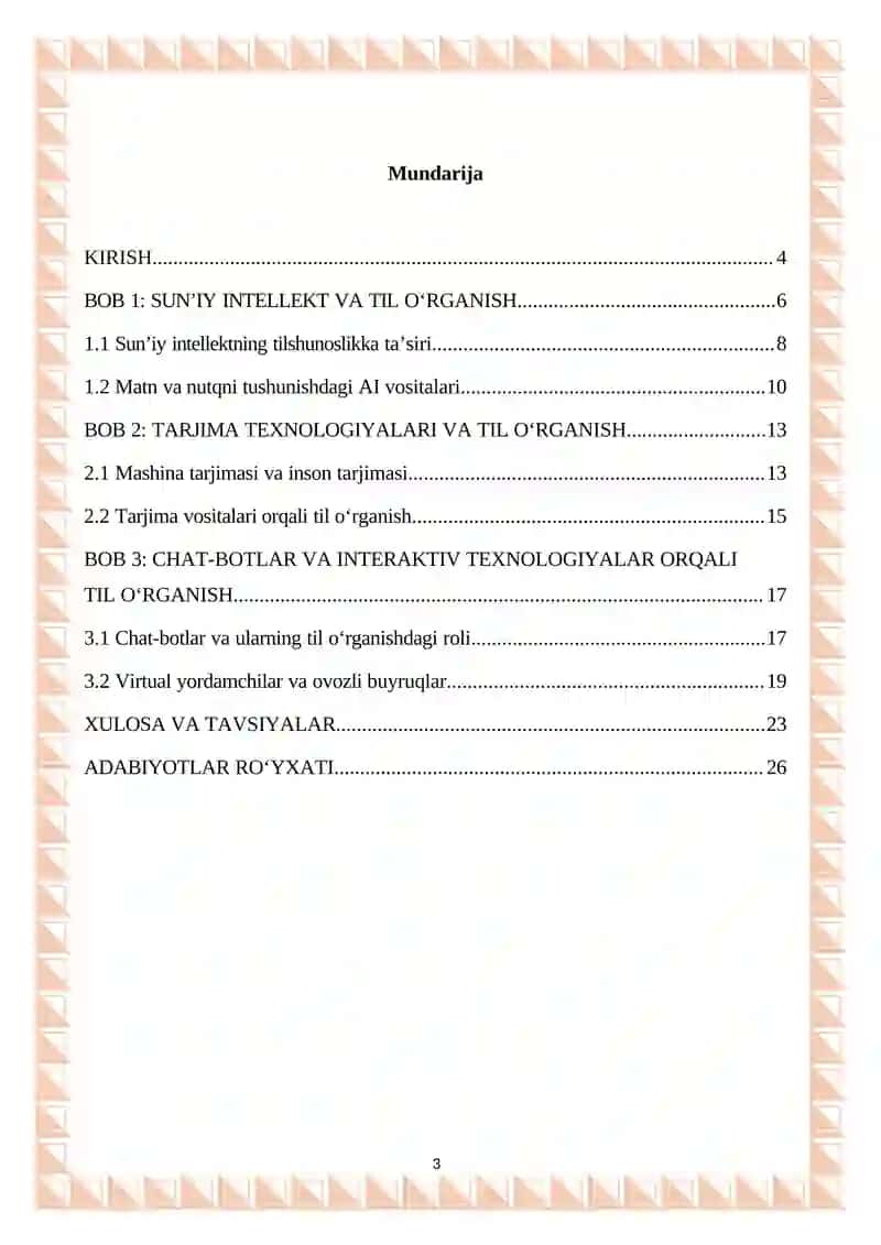 Til va zamonaviy texnologiyalar sunʼiy intellekt,tarjima vositalari,chat bot orqali tilni oʻrganish mavzusidagi metodik tavsiya 3