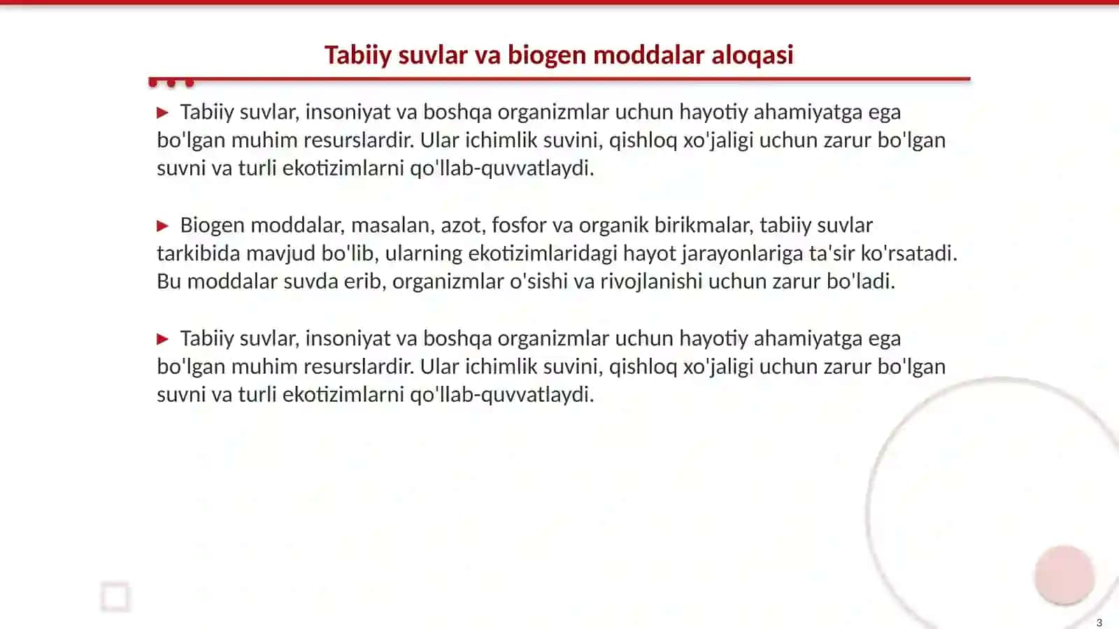 Tabiiy suvlar tarkibidagi biogen moddalar 3