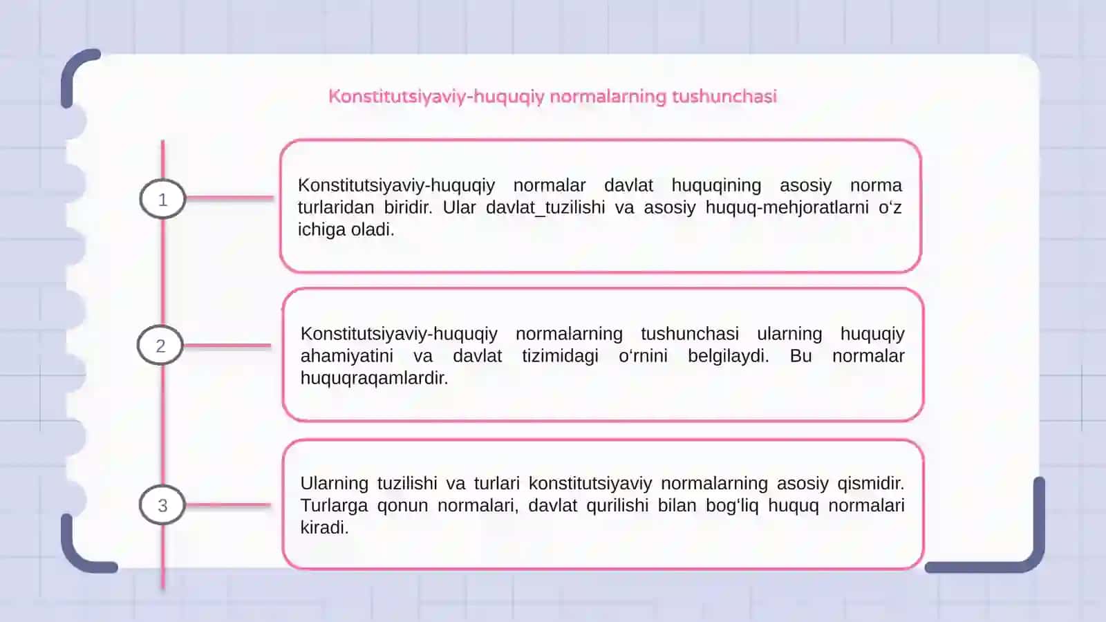 Konstitutsiyaviy-huquqiy normalarning tuzilishi va turlari 3