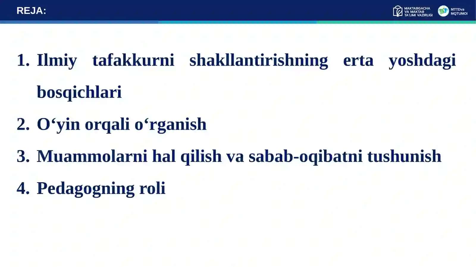 BOLALARGA KASHF QILISH, TAJRIBA O‘TKAZISH VA MUAMMOLARNI IJOBIY HAL QILISHNI O‘YINLAR ORQALI O‘RGATISH: BUNDA, ATROF-MUHITNI KUZATISH, SAVOLLAR BERISH VA SABAB-OQIBATNI TUSHUNISH, TAJRIBALAR O‘TKAZISH, KASHF QILISH 3