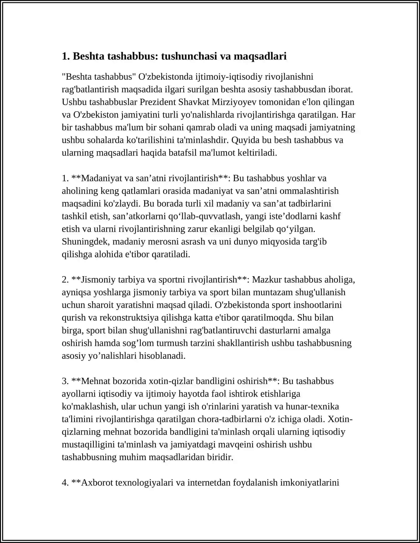 BESHTA TASHABBUS VA UNING YUKSAK MAʼNAVIY MADANIYATNI TA'MINLASHDAGI ÒRNI 3