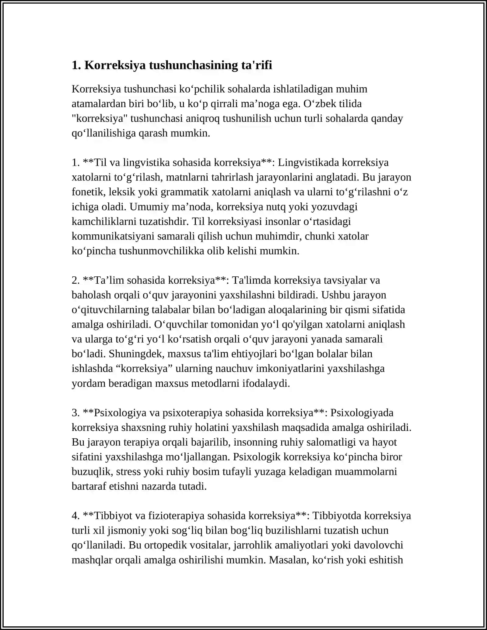 KORREKSIYA TUSHUNCHASI VA UNING PSIXOLOGIK TADQIQOTLARDA OʻRNI. SPIRMEN KORRELATSIYASI 3