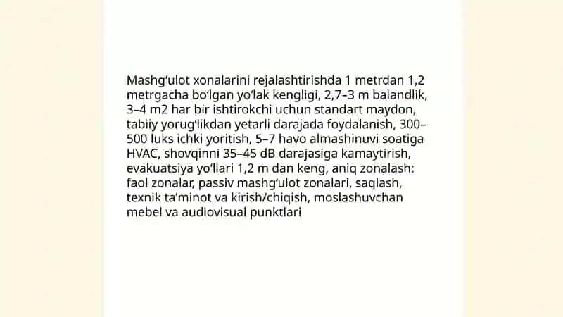 Mashgʻulot joylari va ularning jihozlanishi 3