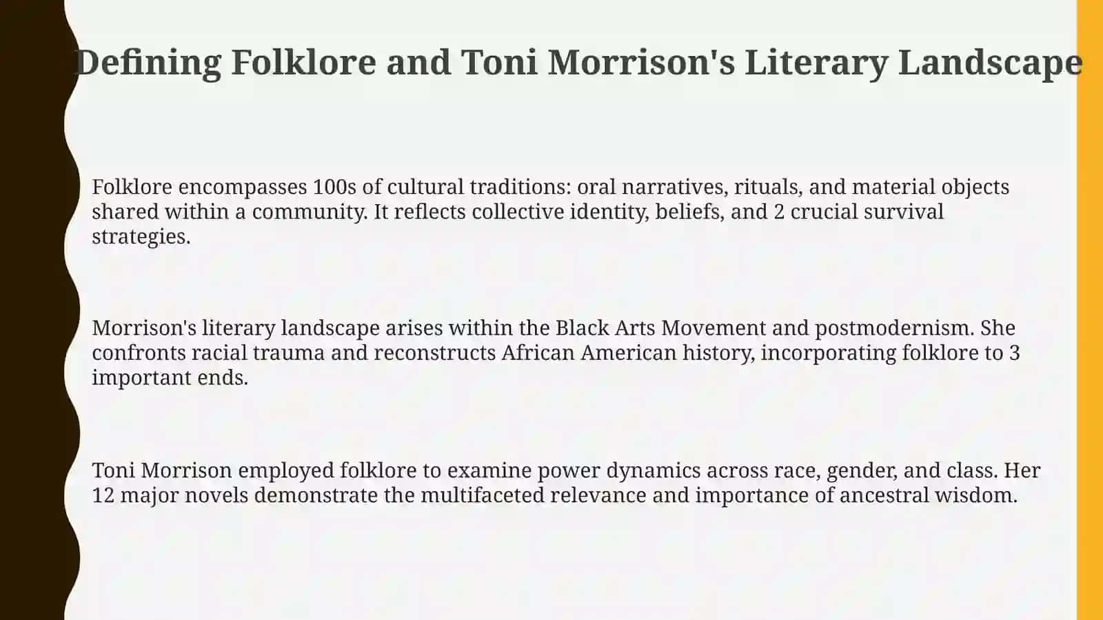 Folklore's Echoes: Defining Identity and Memory in Morrison's Novels 3