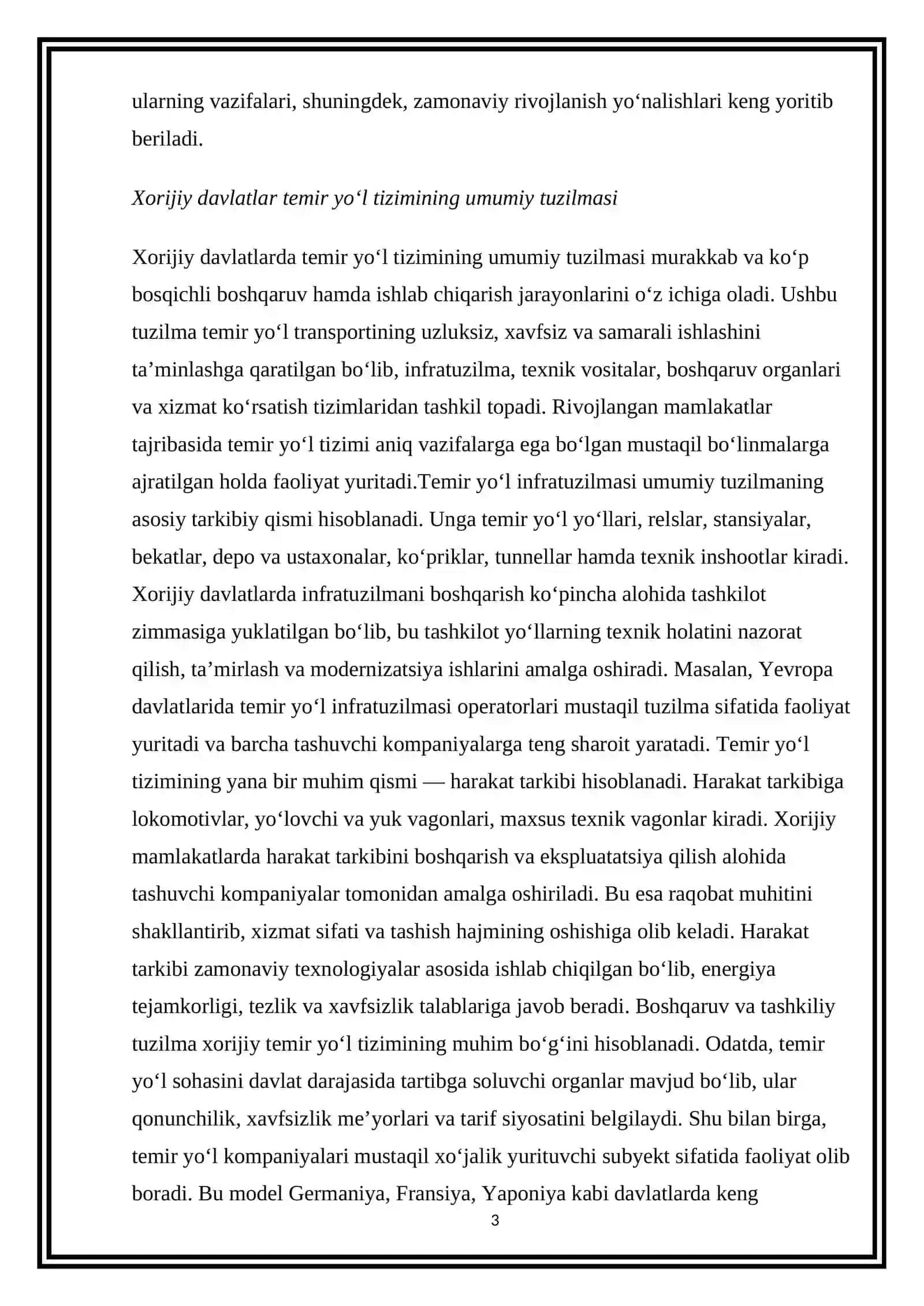 Xorijiy davlatlar temir yo‘llari tuzilmasi va vazifasi 3