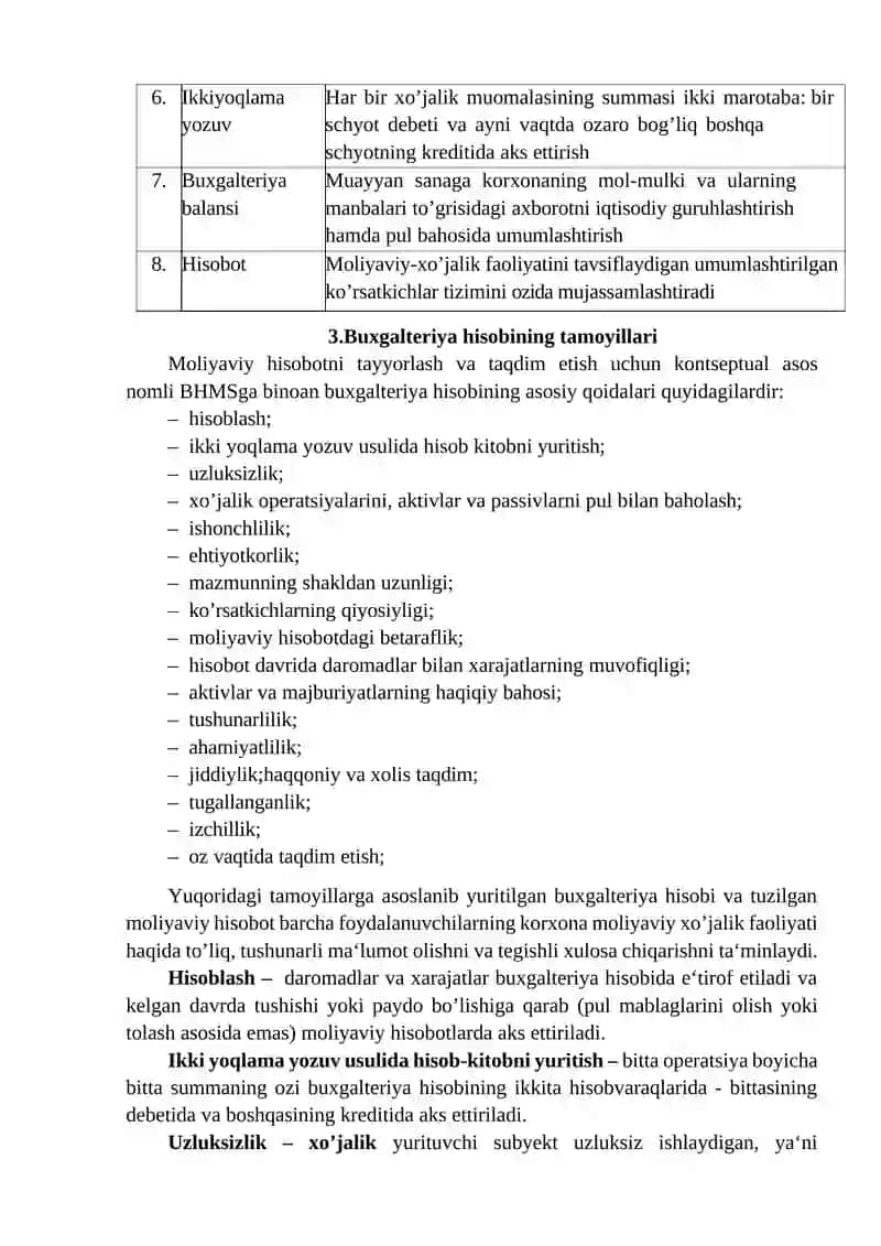 Buxgalteriya  hisobining  predmeti, metodi va tamoyillari 3
