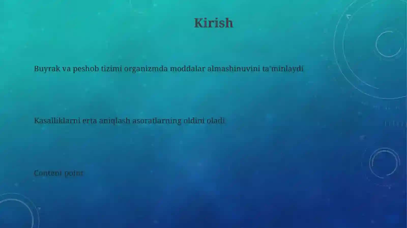 Buyrak va peshob tizimi 3