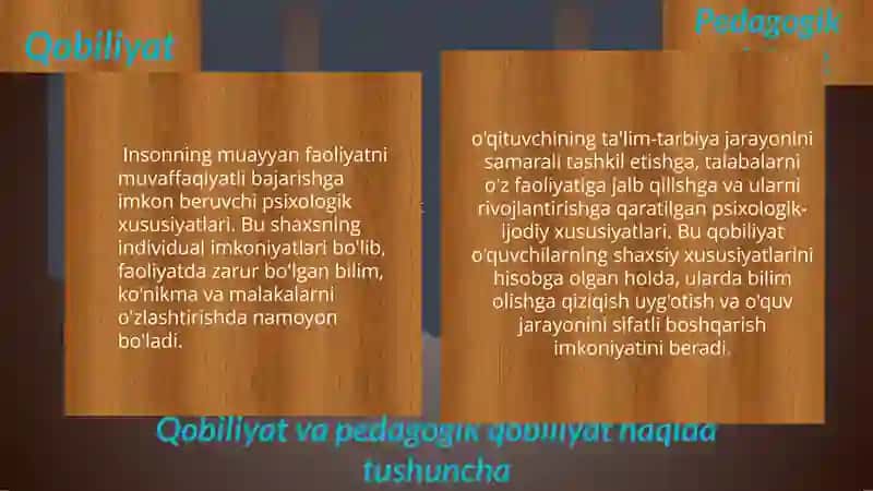 “Pedagogik qobiliyat va uning ta’lim jarayonidagi ahamiyati” taqdimot 3