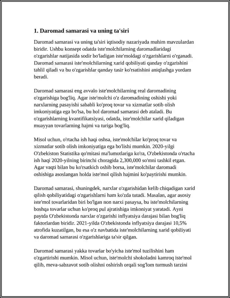 ISTE’MOLCHILARNING QAROR QABUL QILISHLARIDA DAROMAD SAMARASI VA MUQOBIL TANLOV SAMARASINING AHAMIYATI. 3