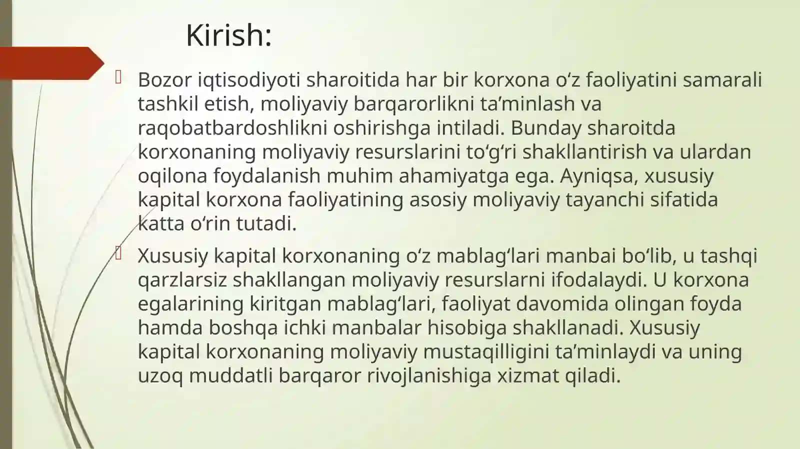 Xususiy kapital tarkibi va uning tahlili 3